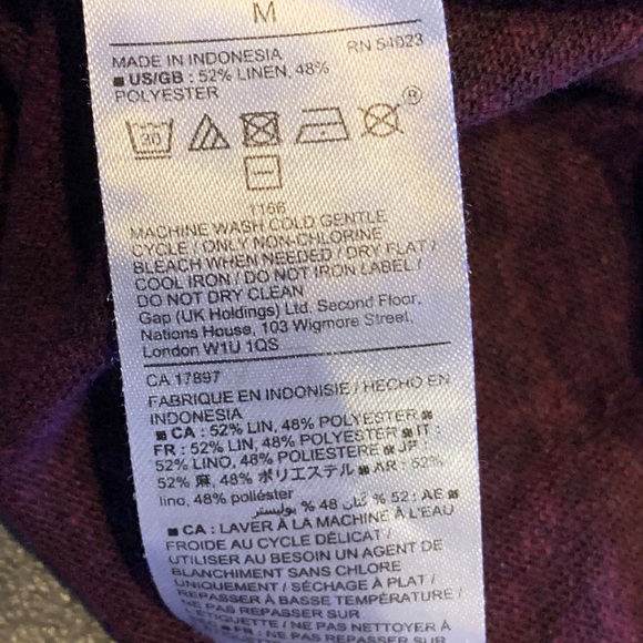 💕GAP Linen Blend Long Sleeve tee with pocket💞 - Picture 5 of 7